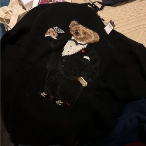 Ralph Lauren Knit Polo Teddy Bear sweater